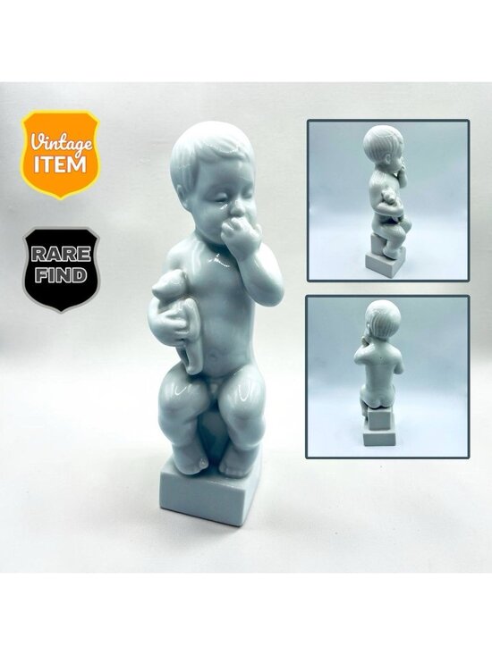 Bing & Grondahl Other - VTG Bing & Grondahl B&G Baby Boy Adam with Teddy Bear 6” Figurine Svend Lindhart